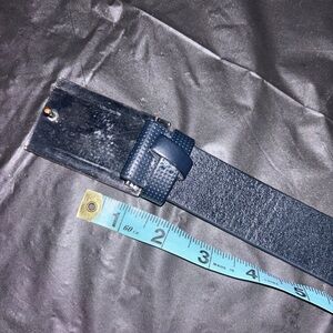 Armani Exchange Men's Navy Blue Leather Belt